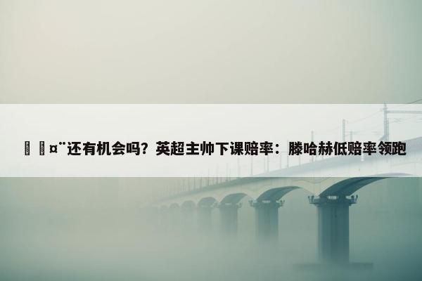 🤨还有机会吗？英超主帅下课赔率：滕哈赫低赔率领跑