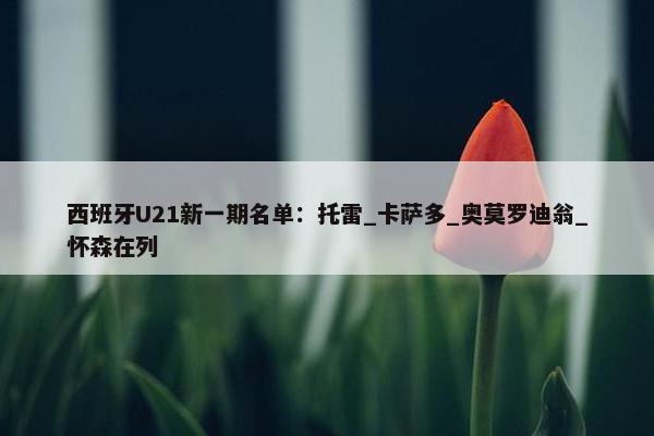 西班牙U21新一期名单：托雷_卡萨多_奥莫罗迪翁_怀森在列