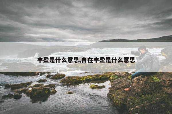 丰盈是什么意思,自在丰盈是什么意思