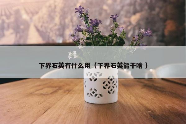 下界石英有什么用（下界石英能干啥 ）