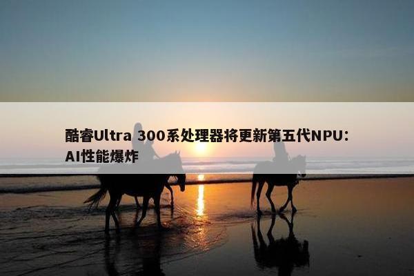 酷睿Ultra 300系处理器将更新第五代NPU：AI性能爆炸