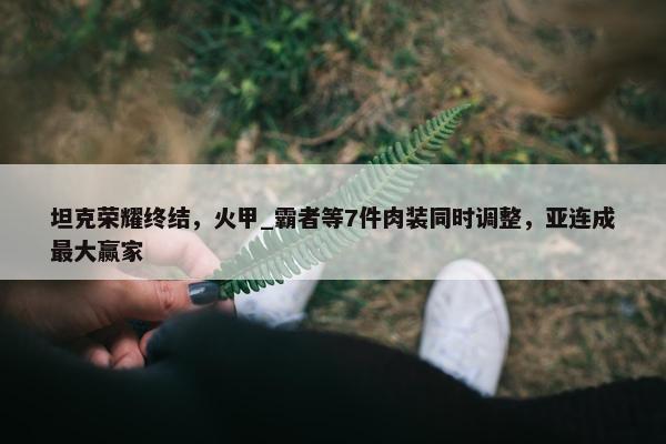 坦克荣耀终结，火甲_霸者等7件肉装同时调整，亚连成最大赢家