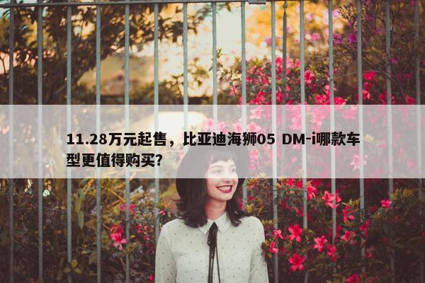 11.28万元起售，比亚迪海狮05 DM-i哪款车型更值得购买？