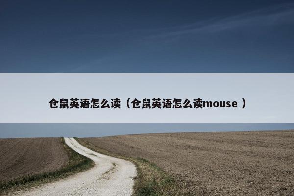 仓鼠英语怎么读（仓鼠英语怎么读mouse ）