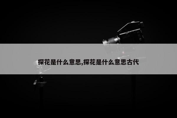 探花是什么意思,探花是什么意思古代