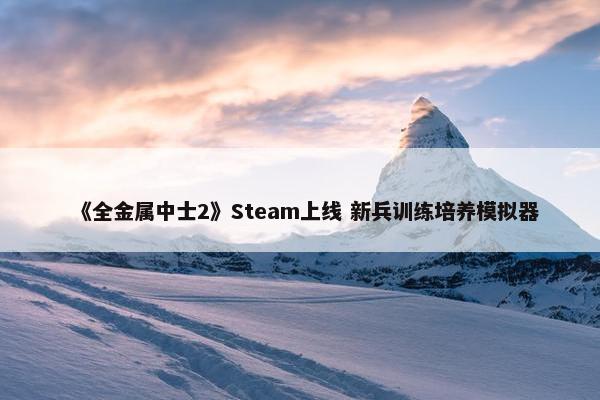 《全金属中士2》Steam上线 新兵训练培养模拟器