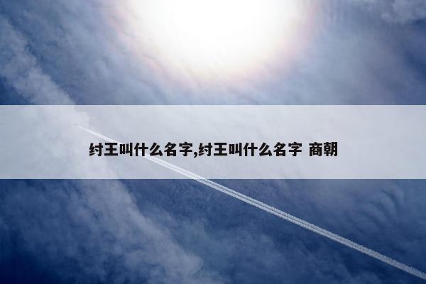 纣王叫什么名字,纣王叫什么名字 商朝