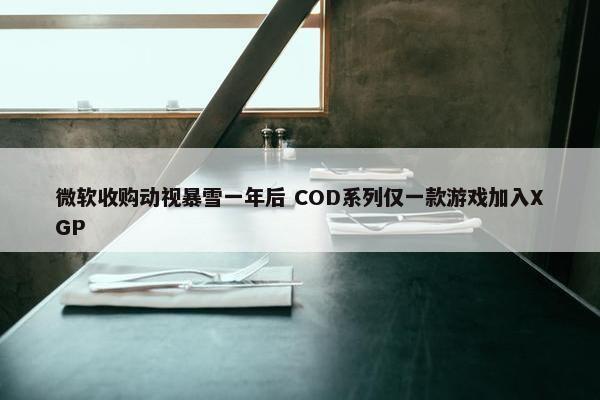 微软收购动视暴雪一年后 COD系列仅一款游戏加入XGP