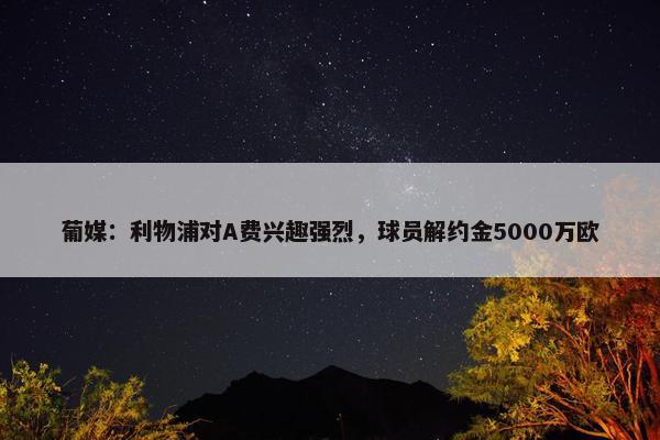 葡媒：利物浦对A费兴趣强烈，球员解约金5000万欧