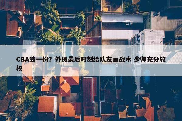 CBA独一份？外援最后时刻给队友画战术 少帅充分放权