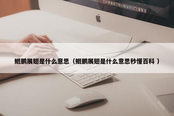 鲲鹏展翅是什么意思（鲲鹏展翅是什么意思秒懂百科 ）