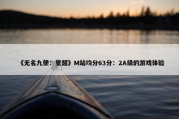 《无名九使：觉醒》M站均分63分：2A级的游戏体验