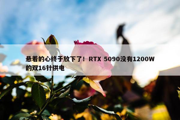 悬着的心终于放下了！RTX 5090没有1200W的双16针供电