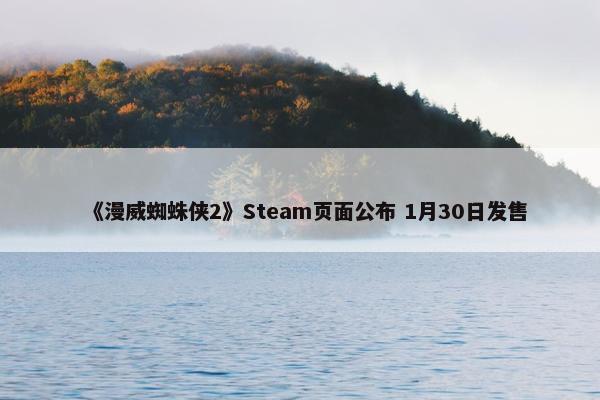 《漫威蜘蛛侠2》Steam页面公布 1月30日发售