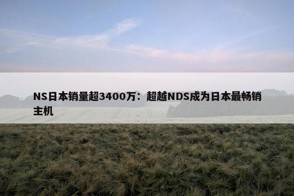 NS日本销量超3400万：超越NDS成为日本最畅销主机