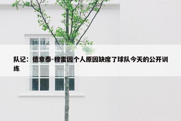 队记：德章泰-穆雷因个人原因缺席了球队今天的公开训练