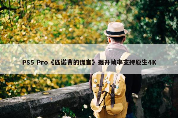 PS5 Pro《匹诺曹的谎言》提升帧率支持原生4K