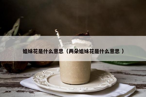 姐妹花是什么意思（两朵姐妹花是什么意思 ）