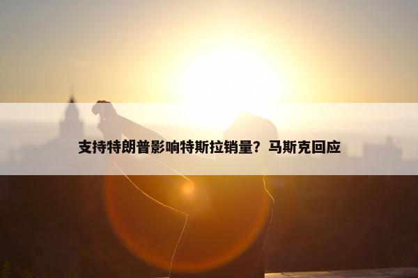 支持特朗普影响特斯拉销量？马斯克回应