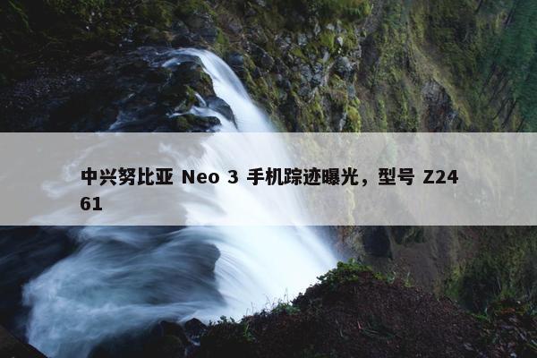 中兴努比亚 Neo 3 手机踪迹曝光，型号 Z2461