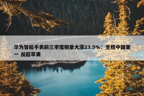 华为智能手表前三季度销量大涨23.5%：坐稳中国第一 反超苹果