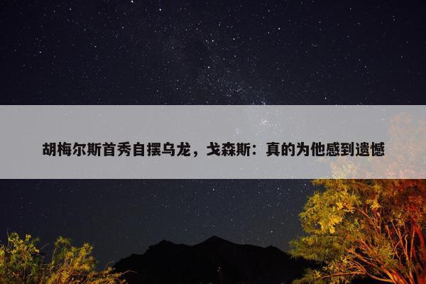 胡梅尔斯首秀自摆乌龙，戈森斯：真的为他感到遗憾