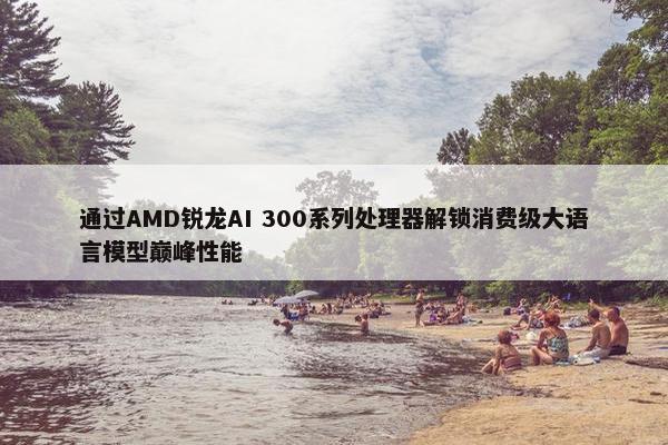 通过AMD锐龙AI 300系列处理器解锁消费级大语言模型巅峰性能