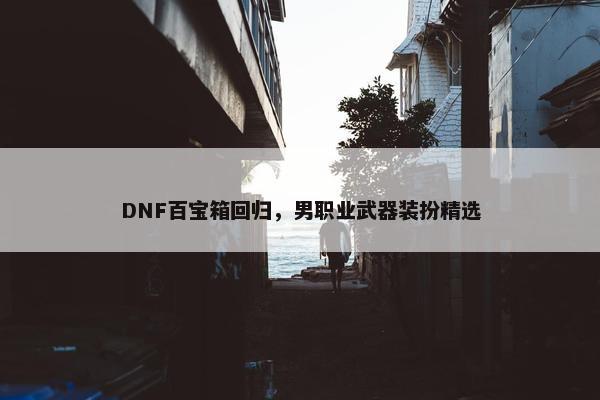 DNF百宝箱回归，男职业武器装扮精选