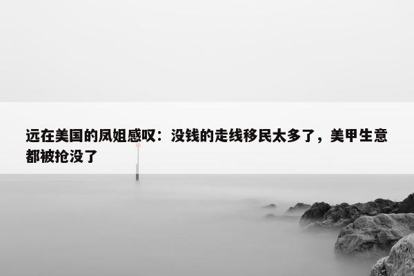 远在美国的凤姐感叹：没钱的走线移民太多了，美甲生意都被抢没了