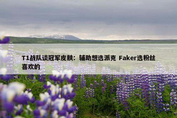 T1战队谈冠军皮肤：辅助想选派克 Faker选粉丝喜欢的