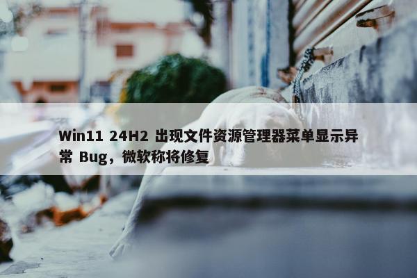 Win11 24H2 出现文件资源管理器菜单显示异常 Bug，微软称将修复