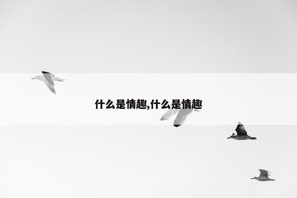 什么是情趣,什么是情趣