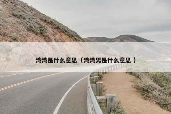 湾湾是什么意思（湾湾男是什么意思 ）