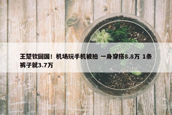 王楚钦回国！机场玩手机被拍 一身穿搭8.8万 1条裤子就3.7万