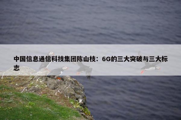 中国信息通信科技集团陈山枝：6G的三大突破与三大标志