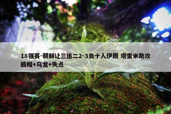 18强赛-朝鲜让三追二2-3负十人伊朗 塔雷米助攻戴帽+乌龙+失点