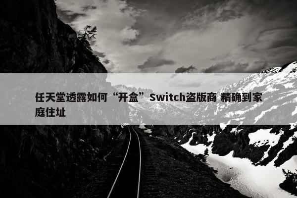 任天堂透露如何“开盒”Switch盗版商 精确到家庭住址