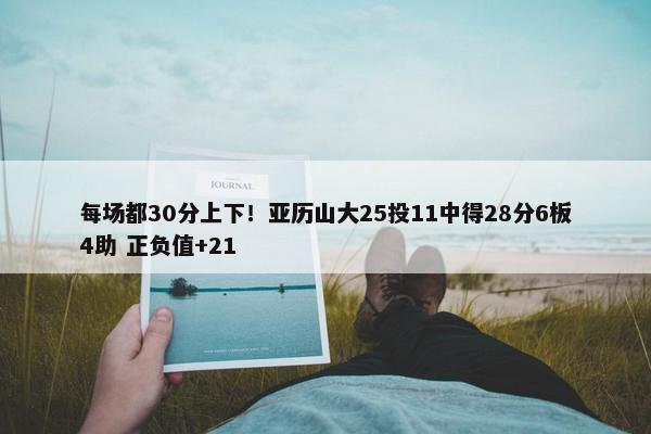 每场都30分上下！亚历山大25投11中得28分6板4助 正负值+21