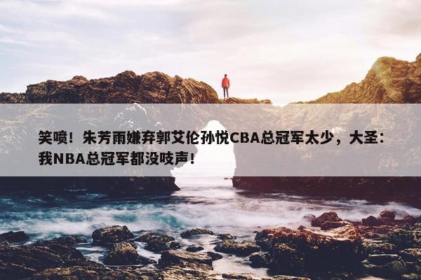 笑喷！朱芳雨嫌弃郭艾伦孙悦CBA总冠军太少，大圣：我NBA总冠军都没吱声！