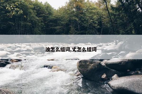 浊怎么组词,丈怎么组词