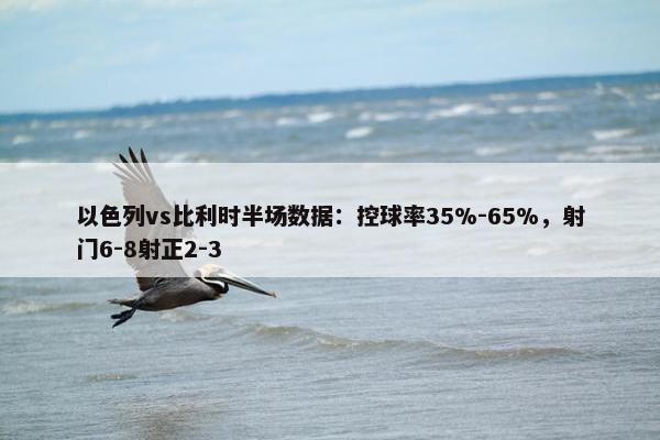 以色列vs比利时半场数据：控球率35%-65%，射门6-8射正2-3