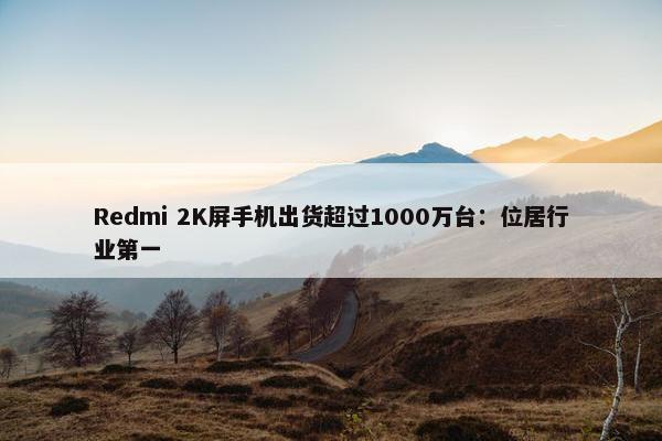 Redmi 2K屏手机出货超过1000万台：位居行业第一