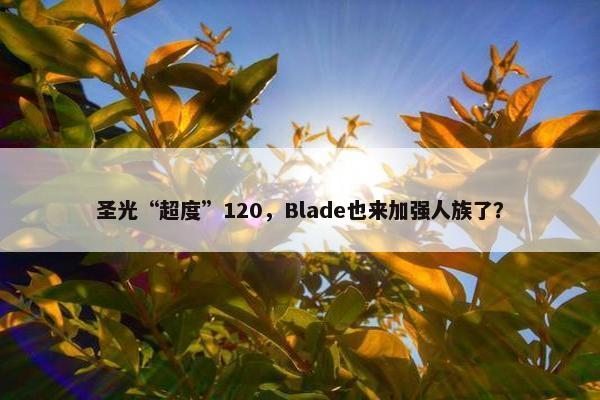 圣光“超度”120，Blade也来加强人族了？