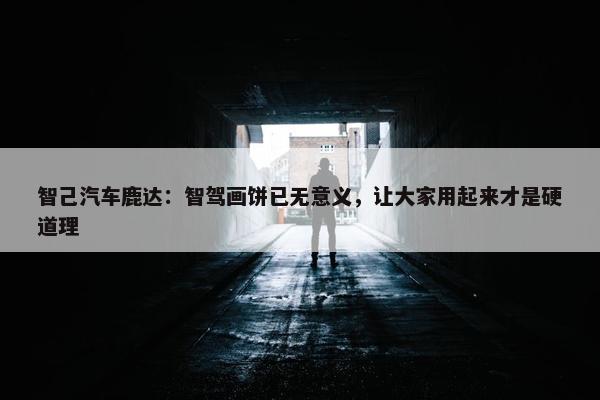 智己汽车鹿达：智驾画饼已无意义，让大家用起来才是硬道理