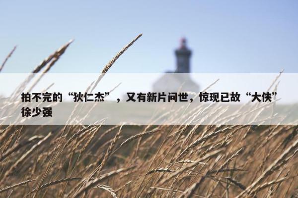 拍不完的“狄仁杰”，又有新片问世，惊现已故“大侠”徐少强