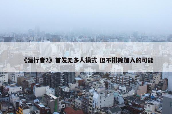 《潜行者2》首发无多人模式 但不排除加入的可能