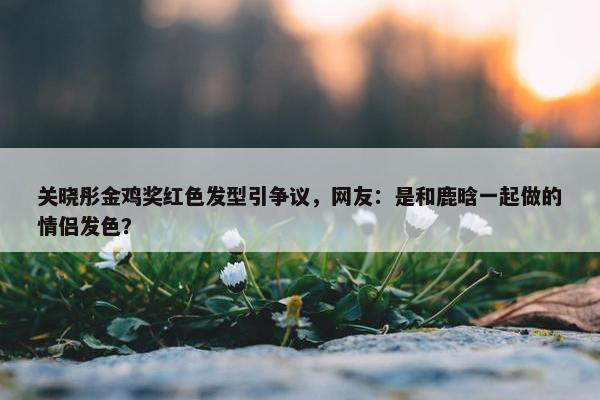 关晓彤金鸡奖红色发型引争议，网友：是和鹿晗一起做的情侣发色？