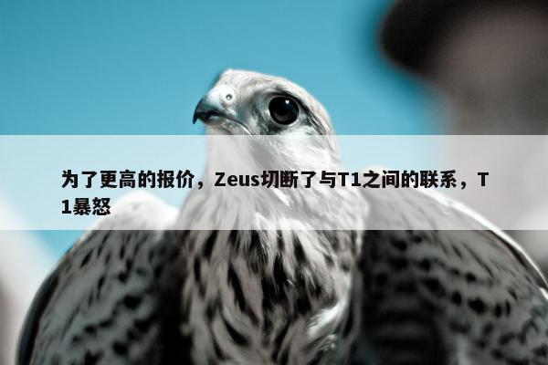 为了更高的报价，Zeus切断了与T1之间的联系，T1暴怒