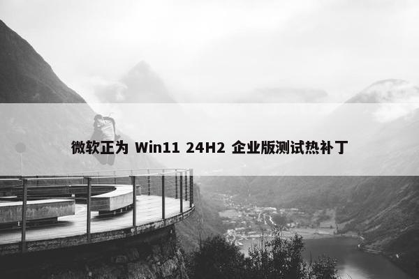 微软正为 Win11 24H2 企业版测试热补丁