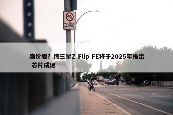 廉价版？传三星Z Flip FE将于2025年推出 芯片成谜